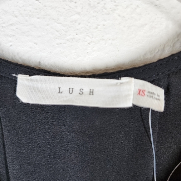 LUSH FAUX WRAP ROLL TAP BLOUSE - Picture 8 of 9